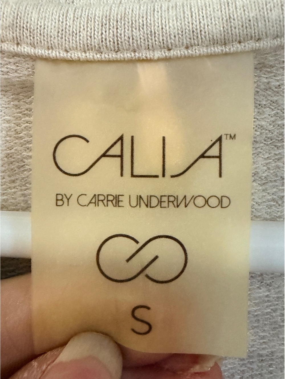 Calia by Carrie Underwood Women's Light Beige Hooded Open Cardigan, Size Small - Picture 5 of 6